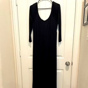 Long Black Maternity Dress. Size 2X